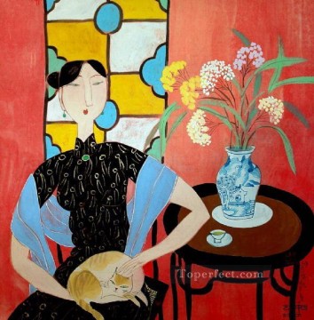胡永凱中国人女性5 Oil Paintings